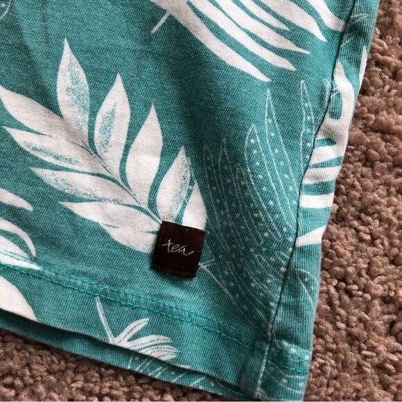 Tea Collection Wrap Neck Palm Dress Girls 5 Sleeveless Green - Picture 8 of 8